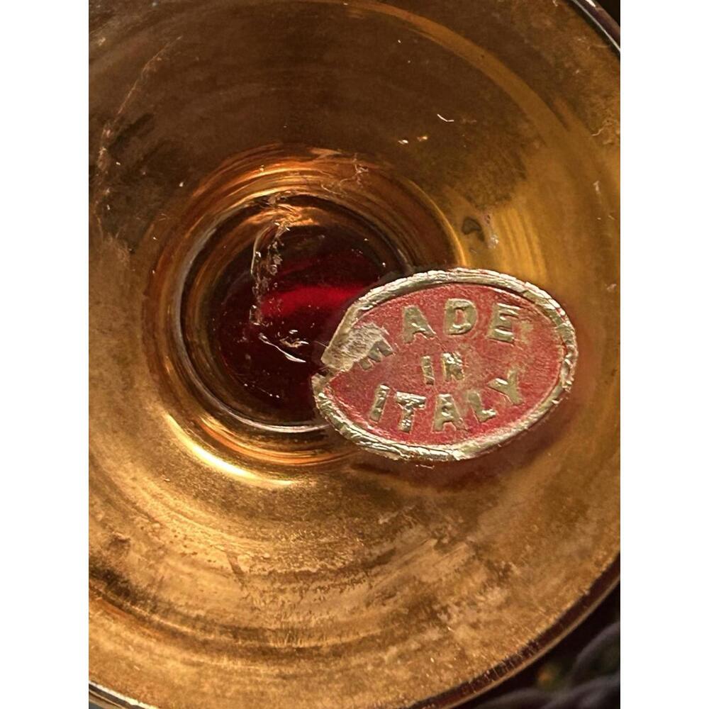 Vintage Beautiful Murano Italian art glass Classical Cameo Vase Red 5 Inch 1970s - Picture 8 of 9